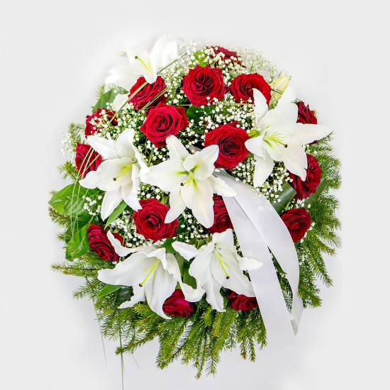 Emléked szívünkben él - domb koszorú