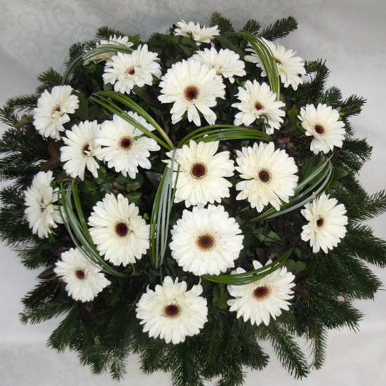 Szerető szívek - domb koszorú