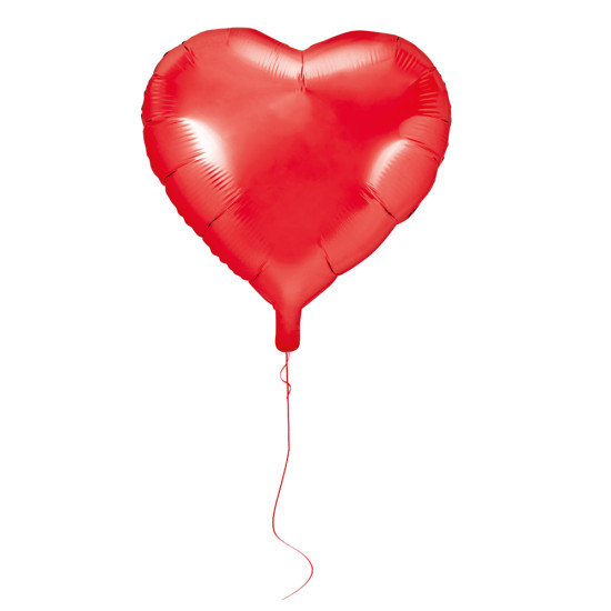 Red heart shaped balloon with helium (45 cm) - nation-wide - 2 day pre-order