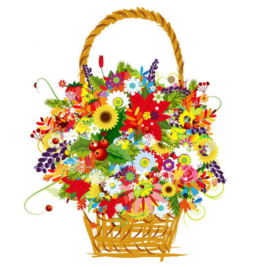 Florist choice flower basket