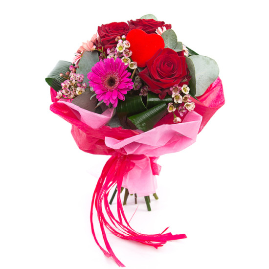 Szerető szív - virágcsokor