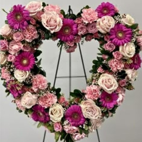 Heart shape - open wreath